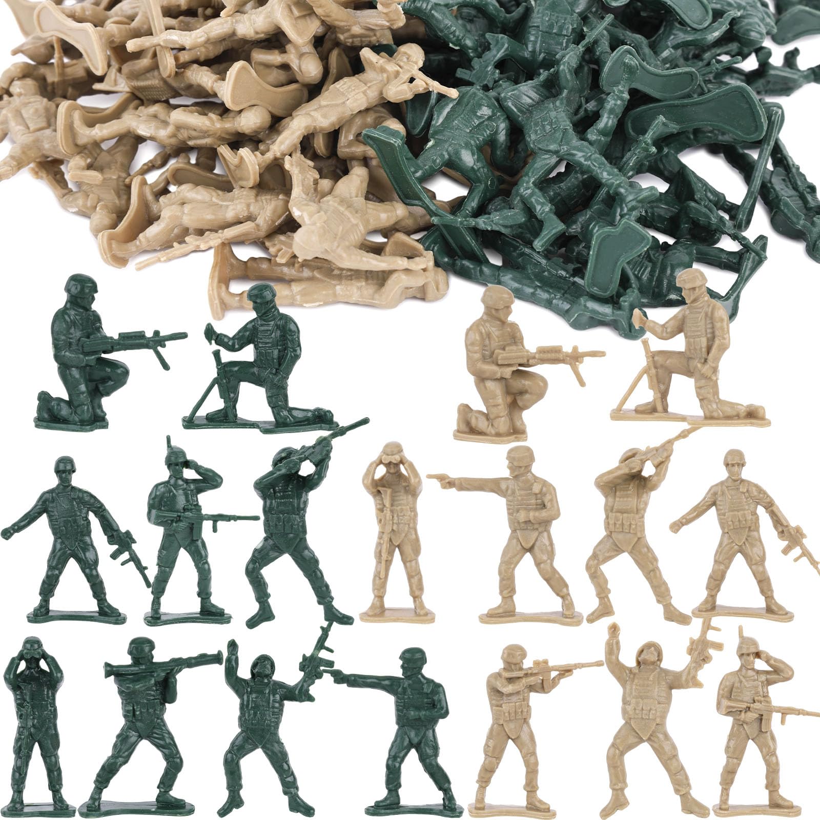 Amazon.com: LovesTown 100PCS Army Men Toy Soldiers, Plastic